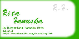 rita hanuska business card